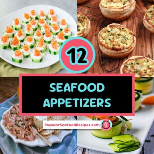 Seafood appetizer platter with shrimp, crab, and scallops for parties.